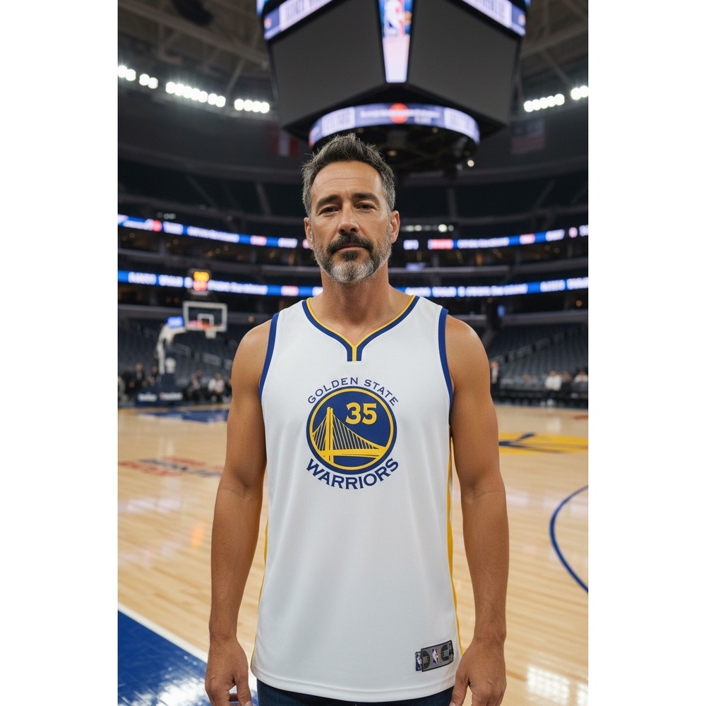 Fanatics Golden State Warriors Kevin Durant 35 NBA Jersey Mens 2XL White Blue